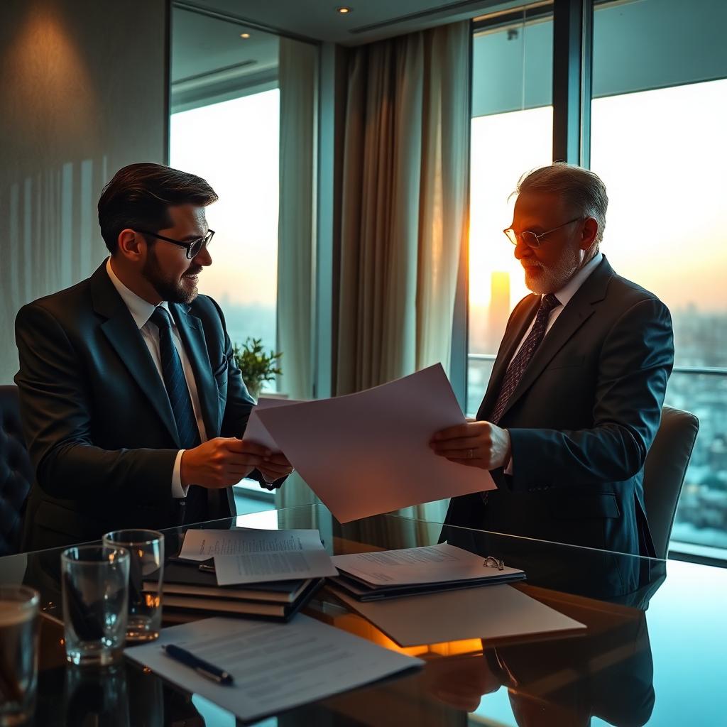 European investors reviewing Dubai property documents