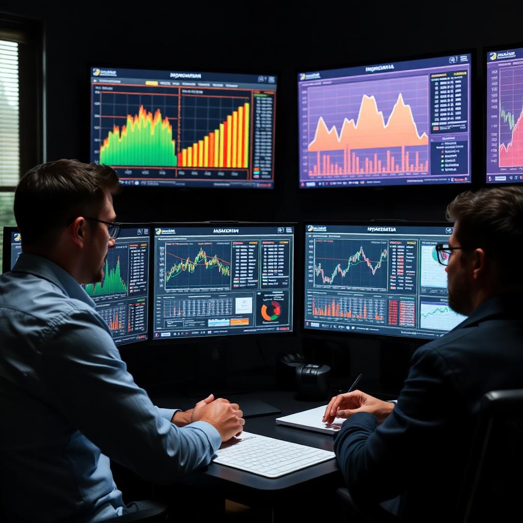 Financial analysts reviewing investment charts